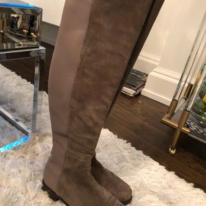 Stuart weitzman beige suede 50/50